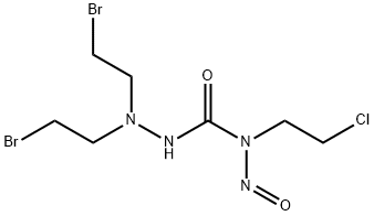 1,1-di-(2-bromoethyl)-4-nitroso-4-(2-chloroethyl)semicarbazide Struktur