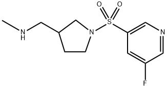1-(1-(5-fluoropyridin-3-ylsulfonyl)pyrrolidin-3-yl)-N-MethylMethanaMine Struktur