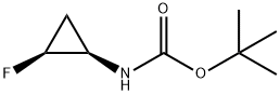 Carbamic acid, (2-fluorocyclopropyl)-, 1,1-dimethylethyl ester, (1R-cis)- (9CI)|(1R-CIS)-(2-氟环丙基)氨基甲酸叔丁酯