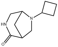3,6-Diazabicyclo[3.2.1]octan-2-one, 6-cyclobutyl- Struktur