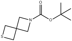 2-硫-6-氮杂螺[3.3]庚烷-6-甲酸叔丁酯 结构式