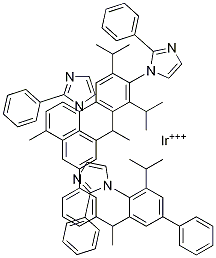 (OC-6-22)-三[2-[1-[3,5-二异丙基[1,1'-联苯]-4-基]-1H-咪唑-2-基]苯基]铱,1272505-63-1,结构式