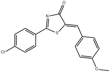 (Z)-2-(4-Chlorophenyl)-5-(4-Methoxybenzylidene)-5H-thiazol-4-one,1272519-89-7,结构式