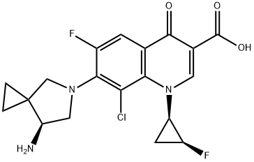 1′-シクロプロパン]-1-イル]-4-オキソキノリン-3-カルボン酸 化学構造式