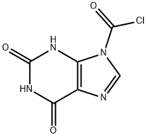 9H-Purine-9-carbonyl chloride, 1,2,3,6-tetrahydro-2,6-dioxo- (9CI) 结构式