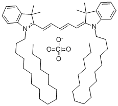 1,1'-DIOCTADECYL-3,3,3',3'-TETRAMETHYLINDODICARBOCYANINE PERCHLORATE|1,1'-双十八烷基-3,3,3',3'-四甲基吲哚二碳菁高氯酸盐
