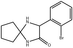 3-(2-溴苯基)-1,4-二氮杂螺[4.4]壬烷-2-酮,1272755-96-0,结构式