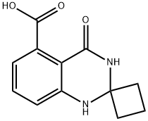 4-Oxospiro[1,2,3,4-tetrahydroquinazoline-2,1'-cyclobutane]-5-carboxylic Acid 化学構造式