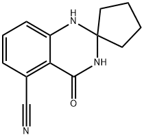 4-Oxospiro[1,2,3,4-tetrahydroquinazoline-2,1'-cyclopentane]-5-carbonitrile Struktur
