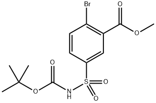 Methyl N-Boc-2-broMo-5-sulfaMoylbenzoate Structure