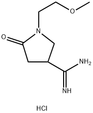1-(2-甲氧基乙基)-2-氧代吡咯烷-4-甲脒盐酸盐 结构式