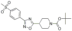 3-[4-(メチルスルホニル)フェニル]-5-(1-BOC-4-ピペリジル)-1,2,4-オキサジアゾール 化学構造式
