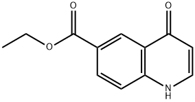 4-OXO-1,4-DIHYDRO-QUINOLINE-6-CARBOXYLIC ACID ETHYL ESTER, 127286-04-8, 结构式