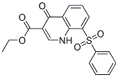 3-Quinolinecarboxylic  acid,  1,4-dihydro-4-oxo-8-(phenylsulfonyl)-,  ethyl  ester 结构式