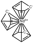 三(环戊二烯)化钕, 1273-98-9, 结构式