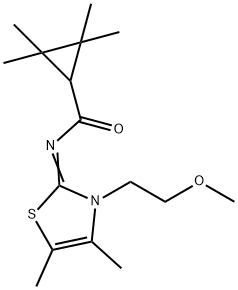 CyclopropanecarboxaMide, N-[3-(2-Methoxyethyl)-4,5-diMethyl-2(3H)-thiazolylidene]-2,2,3,3-tetraMethyl- Struktur