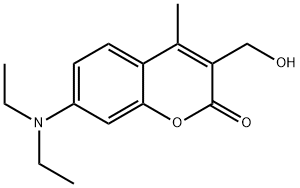 7-(二乙氨基)-3-(羟甲基)-4-甲基-2H-色满-2-酮, 127321-51-1, 结构式