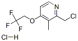 2-氯甲基-3-甲基-4-(2,2,2-三氟乙氧基)嘧啶盐酸盐, 127337-71-7, 结构式