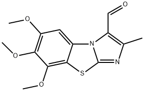 2-METHYL-6,7,8-TRIMETHOXYIMIDAZO[2,1-B]BENZOTHIAZOLE-3-CARBOXALDEHYDE,127346-20-7,结构式