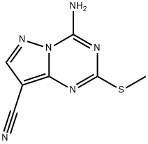 4-AMino-2-(Methylthio)pyrazolo[1,5-a][1,3,5]triazine-8-carbonitrile 化学構造式