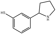 3-(2-吡咯烷基)苯硫酚 结构式