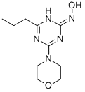 1,3,5-Triazin-2(1H)-one, 4-(4-morpholinyl)-6-propyl-, oxime Structure
