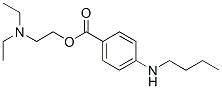 p-(butylamino)benzoic acid-2-(diethylamino)ethyl ester,12738-75-9,结构式