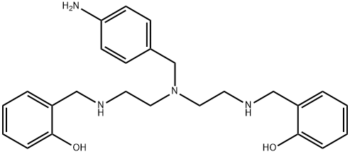 1,7-bis(2-hydroxybenzyl)-4-(4-aminobenzyl)diethylenetriamine 结构式