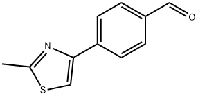 4-(2-甲基-1,3-噻唑)苯甲醛 结构式