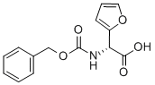 (R)-BENZYLOXYCARBONYLAMINO-FURAN-2-YL-ACETIC ACID 化学構造式