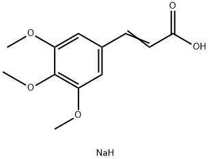 3,4,5-トリメトキシけい皮酸 ナトリウム 化学構造式