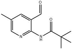 N-(3-ホルミル-5-メチルピリジン-2-イル)ピバルアミド 化学構造式
