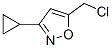 Isoxazole, 5-(chloromethyl)-3-cyclopropyl- (9CI), 127450-87-7, 结构式