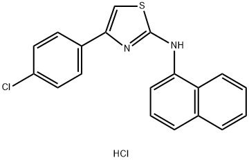 4-(4-chlorophenyl)-2-(1-naphthylamino)-1,3-thiazol-3-ium chloride 化学構造式