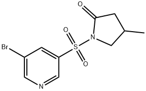 1-(5-broMopyridin-3-ylsulfonyl)-4-Methylpyrrolidin-2-one Struktur
