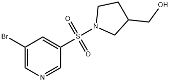 (1-(5-broMopyridin-3-ylsulfonyl)pyrrolidin-3-yl)Methanol 结构式