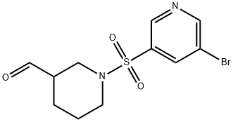 1-(5-broMopyridin-3-ylsulfonyl)piperidine-3-carbaldehyde|