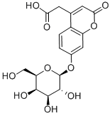 7-O-BETA-D-GALACTOPYRANOSYLCOUMARIN-4-ACETIC ACID 化学構造式