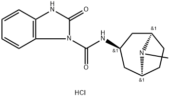 N-(8-methyl-8-azabicyclo[3.2.1]oct-3-yl)-2-oxo-3H-benzoimidazole-1-carboxamide Struktur