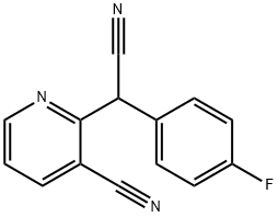 (3-cyanopyrid-2-yl)(4-fluorophenyl)acetonitrile Struktur