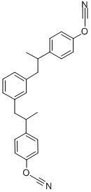 4,4'-[1,3-Phenylenebis(1-methyl-ethylidene)]bisphenyl cyanate Structure