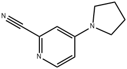 2-Cyano-4-(pyrrolidin-1-yl)pyridine 化学構造式