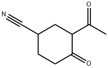 Cyclohexanecarbonitrile, 3-acetyl-4-oxo- (9CI) 化学構造式