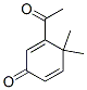 2,5-Cyclohexadien-1-one, 3-acetyl-4,4-dimethyl- (9CI) 化学構造式