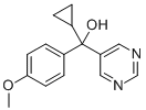 α-シクロプロピル-α-(4-メトキシフェニル)-5-ピリミジンメタノール 化学構造式