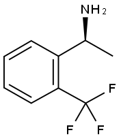 (S)-1-[2-(トリフルオロメチル)フェニル]エチルアミン 化学構造式