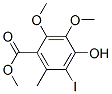methyl 4-hydroxy-5-iodo-2,3-dimethoxy-6-methylbenzoate Struktur