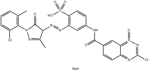 12777-30-9 sodium 4-[[(3-chloro-1,2,4-benzotriazin-7-yl)carbonyl]amino]-2-[[1-(6-chloro-o-tolyl)-4,5-dihydro-3-methyl-5-oxo-1H-pyrazol-4-yl]azo]benzenesulphonate N4-oxide
