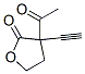 2(3H)-Furanone, 3-acetyl-3-ethynyldihydro- (9CI) Structure