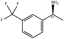 (S)-1-[3-(トリフルオロメチル)フェニル]エチルアミン 化学構造式